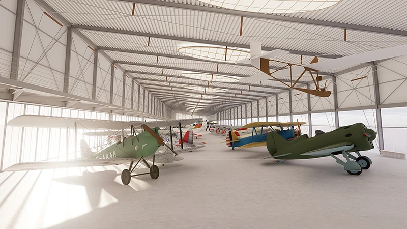 Render del interior del futuro edificio Fundación Infante de Orleans.